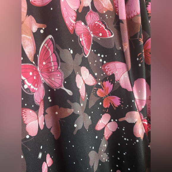 SHEIN 4XL Women’s Black/Purple Butterfly Dress - Picture 3 of 4